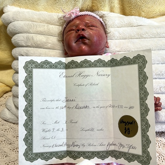 Beautiful reborn doll. Feels so realistic. Soft hair and articulated head/limbs. - Picture 5 of 16